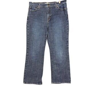 Levis Jeans Womens 16 Short Blue Perfectly Slimming Boot Cut 512 Flap Pockets